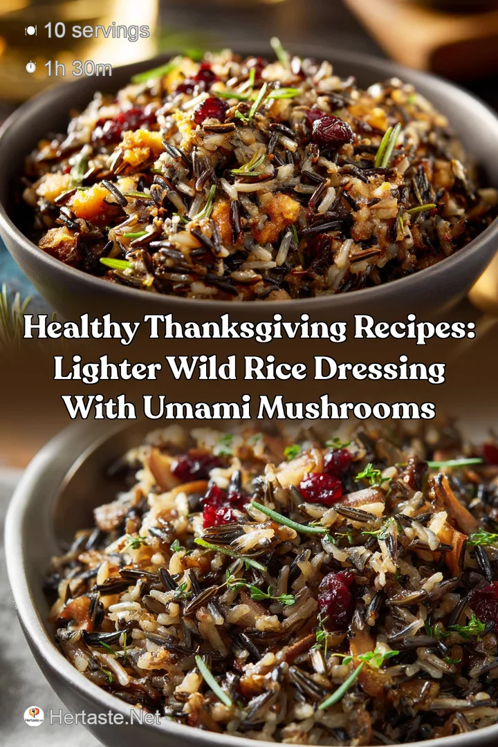 Healthy Thanksgiving Recipes: Lighter Wild Rice Dressing with Umami Mushrooms