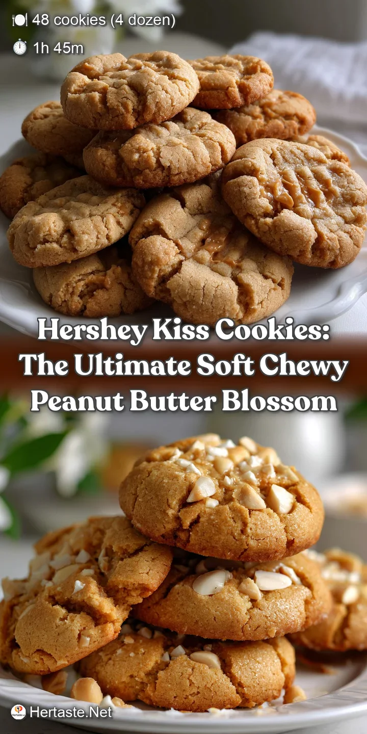 Hershey Kiss Cookies: The Ultimate Soft Chewy Peanut Butter Blossom
