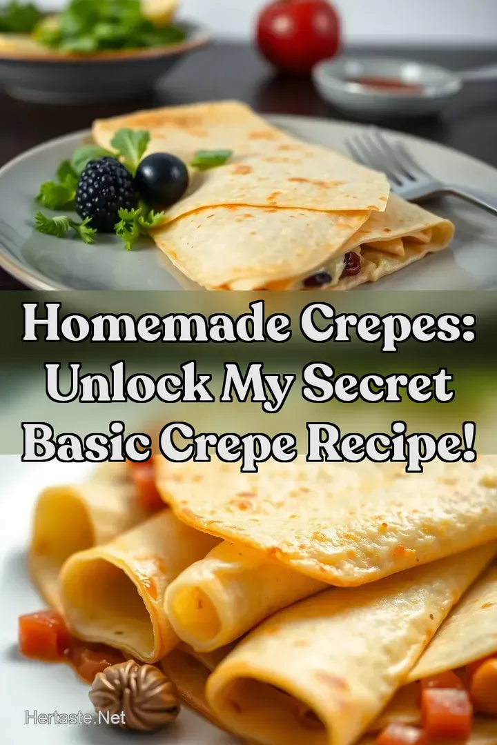 Homemade Crepes: Unlock My Secret Basic Crepe Recipe! : PIN FOR LATER Homemade Crepes: Unlock My Secret Basic Crepe Recipe!