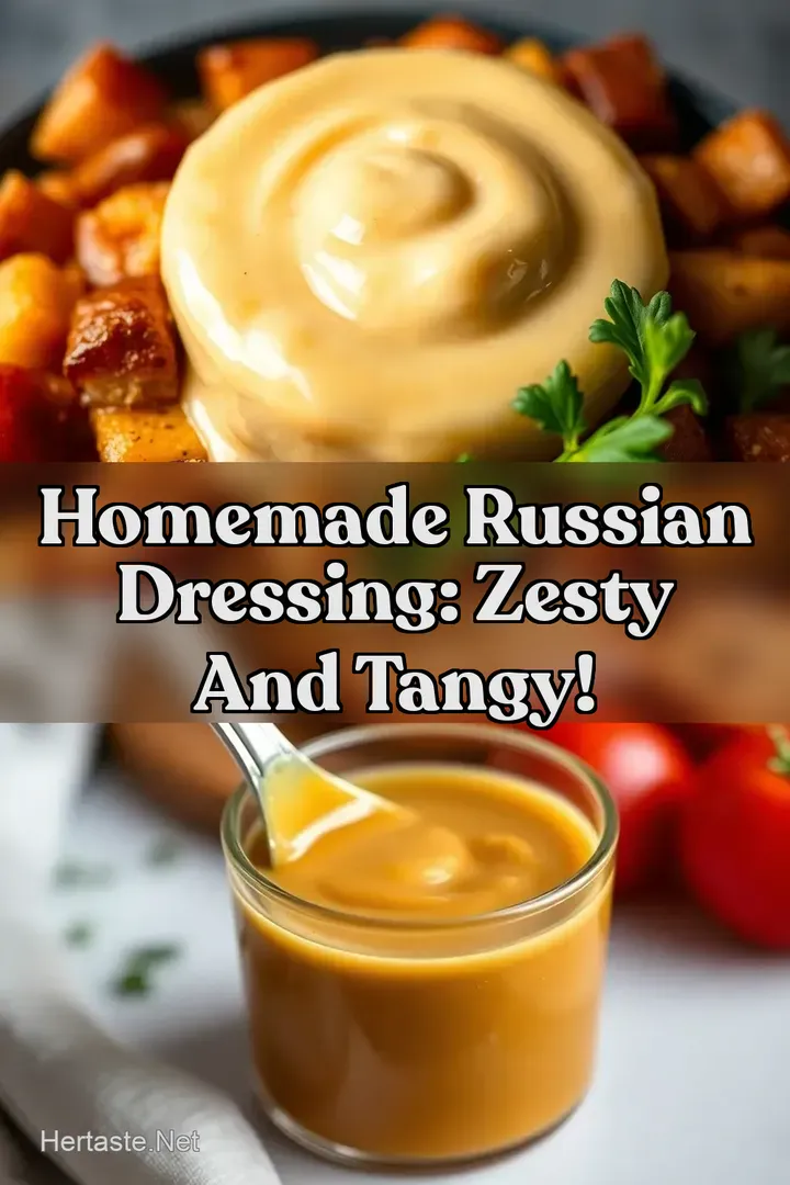 Homemade Russian Dressing: Zesty and Tangy! : PIN FOR LATER Homemade Russian Dressing: Zesty and Tangy!