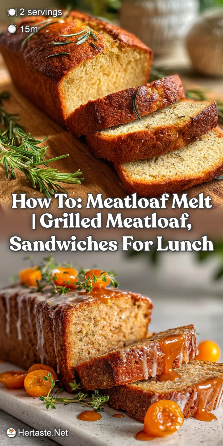 Close-up of a meatloaf melt, showcasing melted, bubbly cheese, a flavorful meatloaf center, and crispy toasted bread with ...