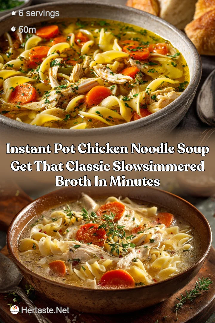 Instant Pot Chicken Noodle Soup Get that Classic SlowSimmered Broth in Minutes