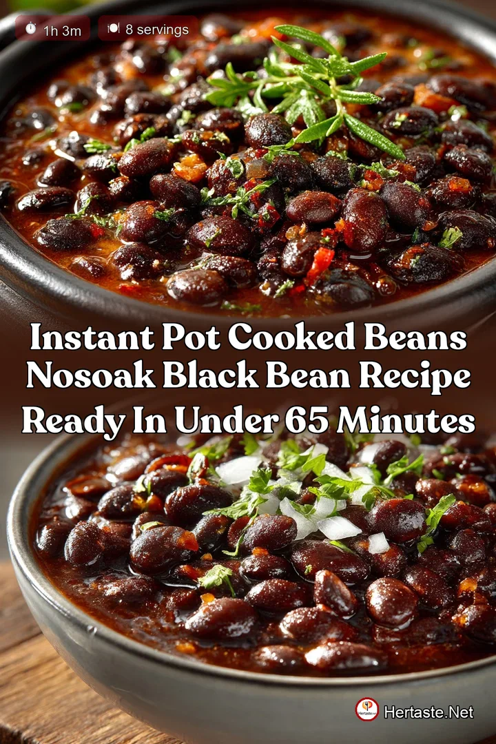 Instant Pot Cooked Beans NoSoak Black Bean Recipe Ready in Under 65 Minutes
