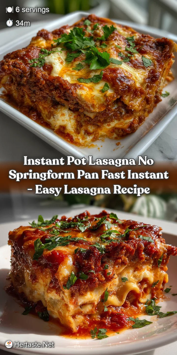 Instant Pot Lasagna No Springform Pan Fast Instant - Easy Lasagna Recipe