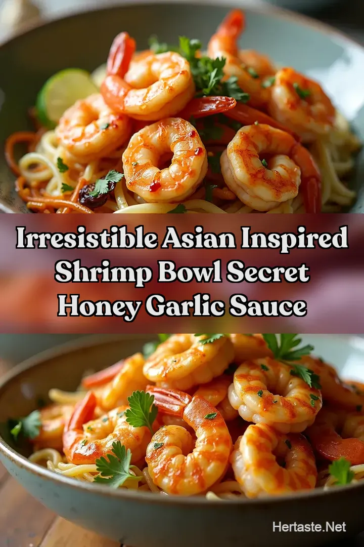 Irresistible Asian Inspired Shrimp Bowl Secret Honey Garlic Sauce