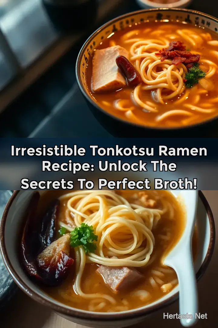 Irresistible Tonkotsu Ramen Recipe: Unlock the Secrets to Perfect Broth!