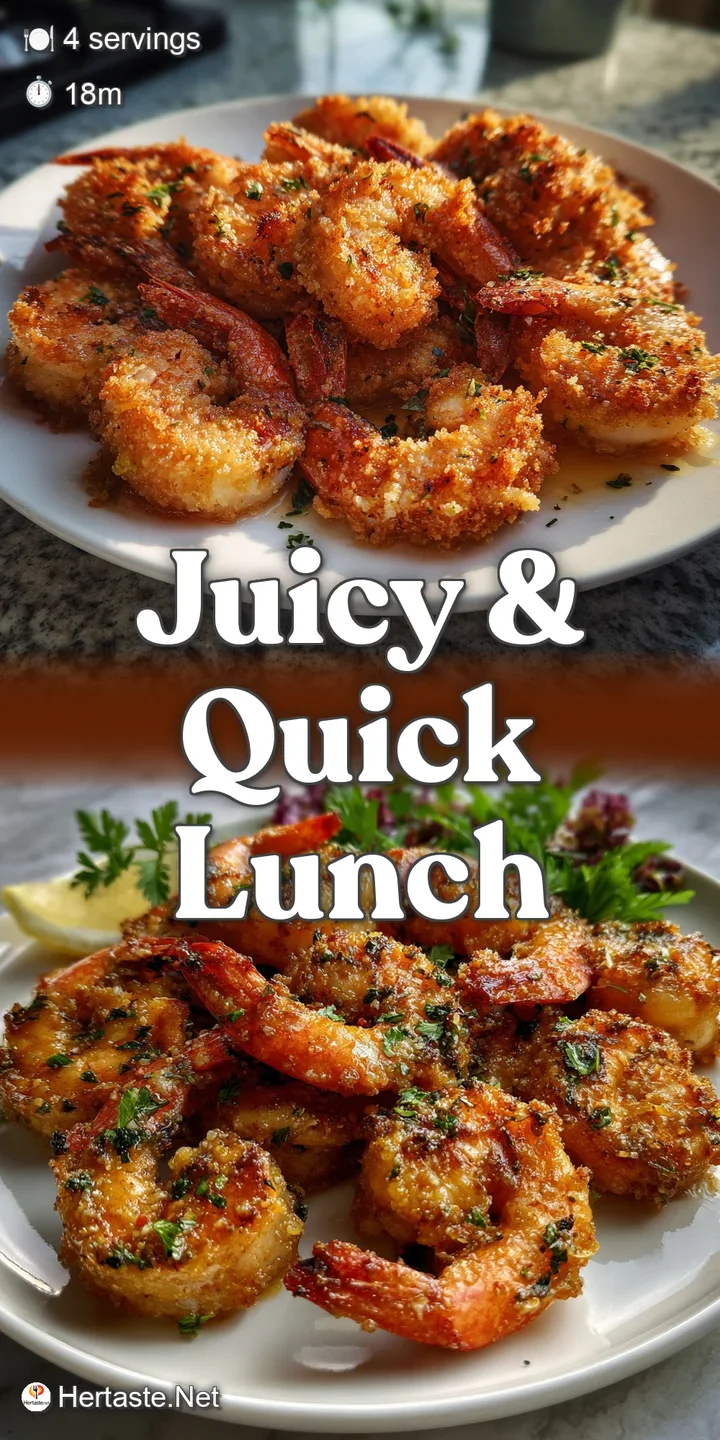Close-up view of perfectly cooked shrimp, glistening slightly, with a satisfyingly crispy texture, offering a delicious bite.