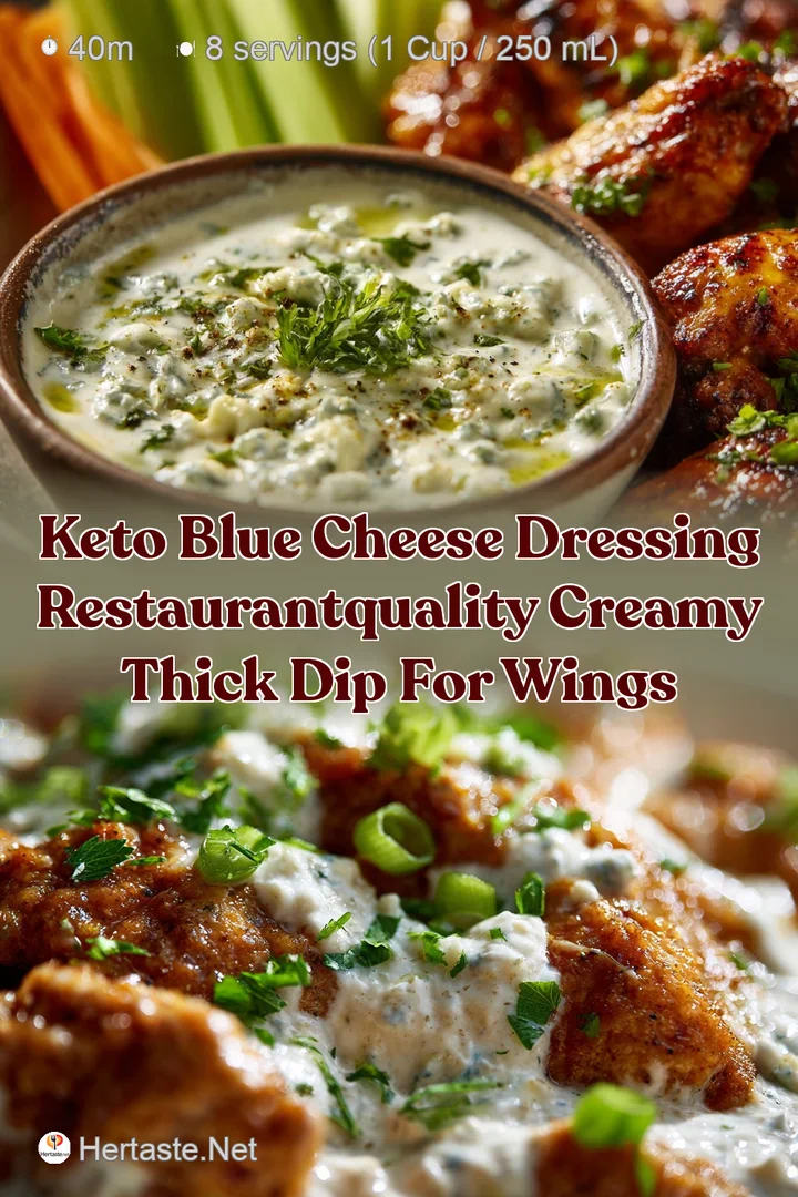 Keto Blue Cheese Dressing RestaurantQuality Creamy Thick Dip for Wings