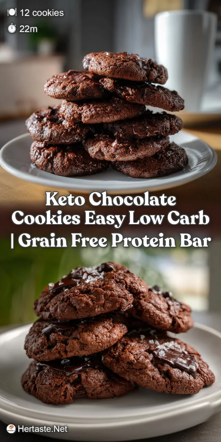 Keto Chocolate Cookies Easy Low Carb | Grain Free Protein Bar