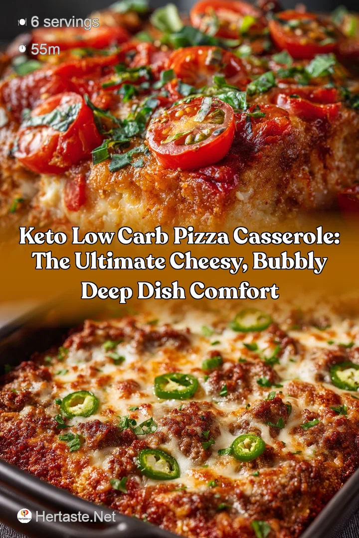 Keto Low Carb Pizza Casserole: The Ultimate Cheesy Bubbly Deep Dish Comfort
