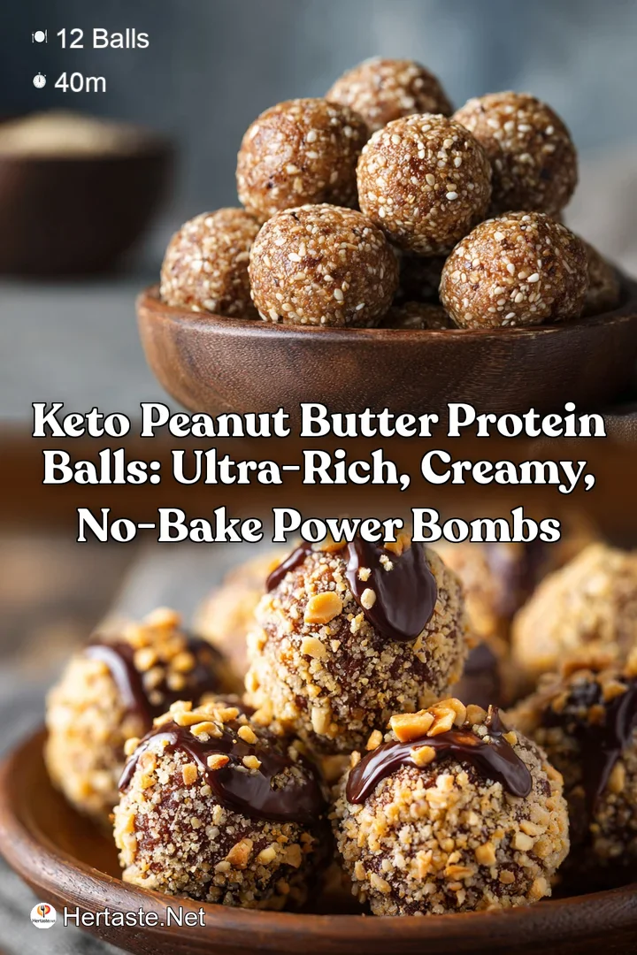 Keto Peanut Butter Protein Balls: Ultra-Rich Creamy No-Bake Power Bombs