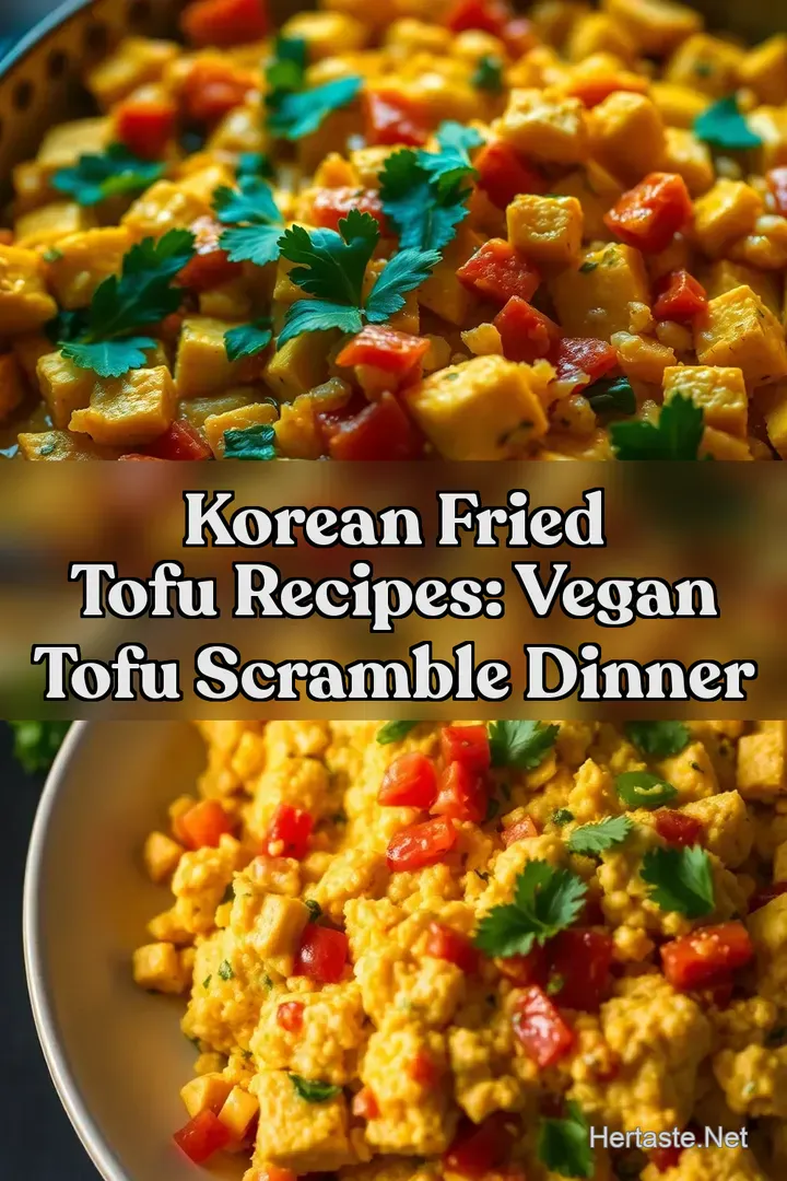 Korean Fried Tofu Recipes: Vegan Tofu Scramble Dinner