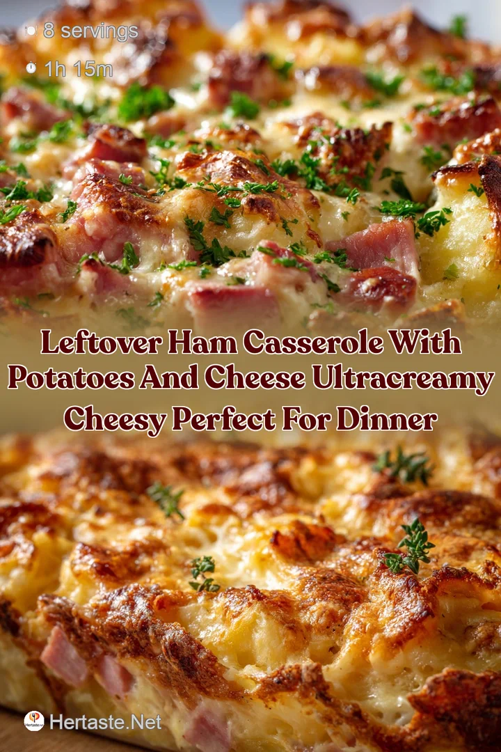 Leftover Ham Casserole with Potatoes and Cheese UltraCreamy Cheesy Perfect for Dinner