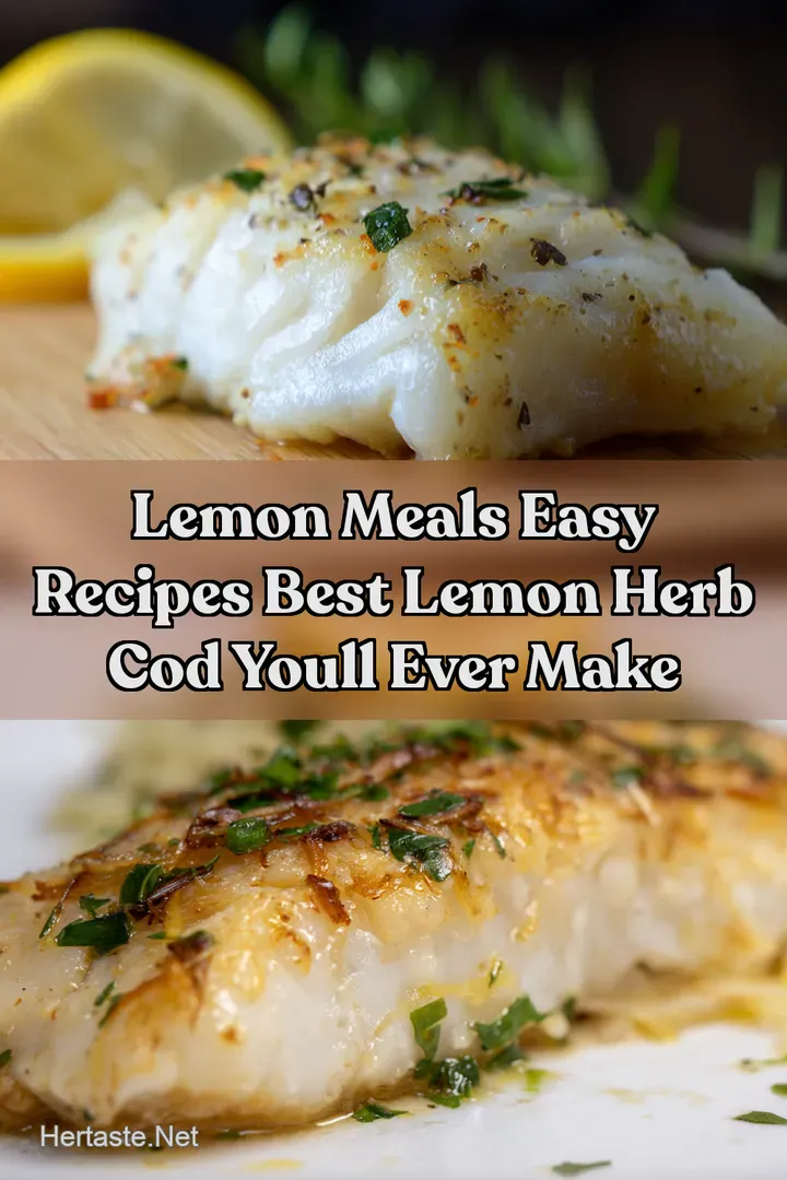 Lemon Meals Easy Recipes Best Lemon Herb Cod Youll Ever Make : PIN FOR LATER Lemon Meals Easy Recipes Best Lemon Herb Cod Youll Ever Make