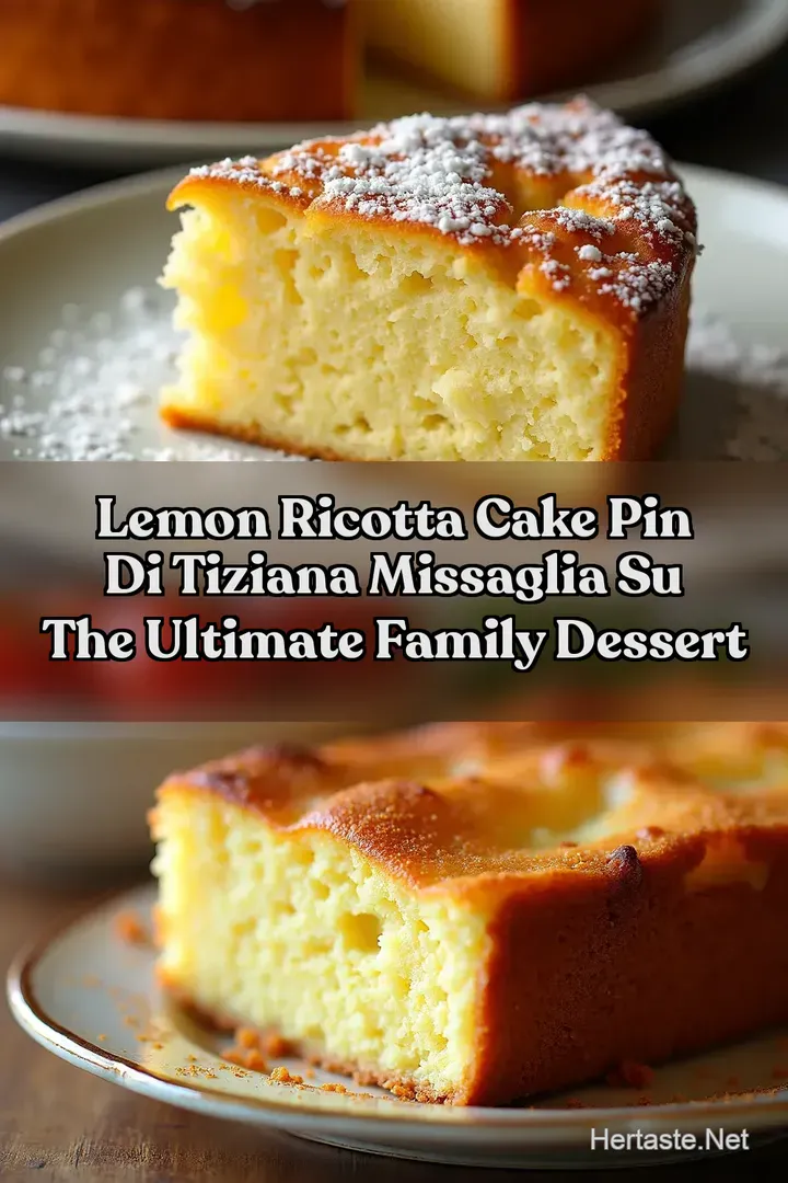 Lemon Ricotta Cake Pin di Tiziana Missaglia su The Ultimate Family Dessert