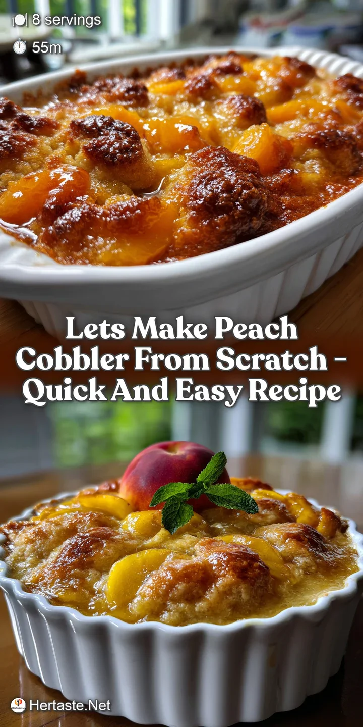 Lets Make Peach Cobbler From Scratch - Quick and Easy Recipe