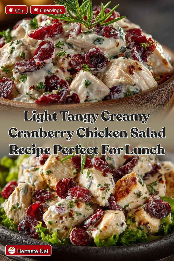 Light Tangy Creamy Cranberry Chicken Salad Recipe Perfect for Lunch