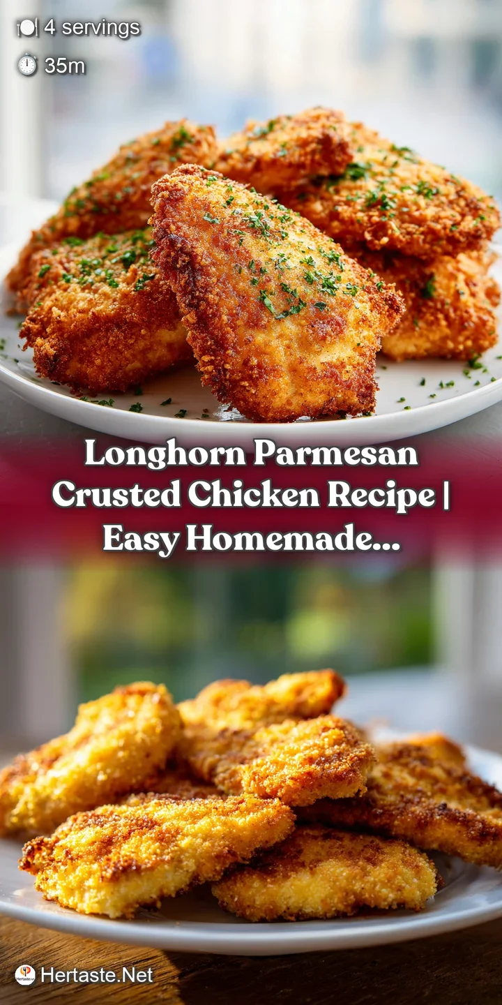 Close-up of a juicy chicken breast showcasing its golden, crunchy Parmesan coating and tender interior.