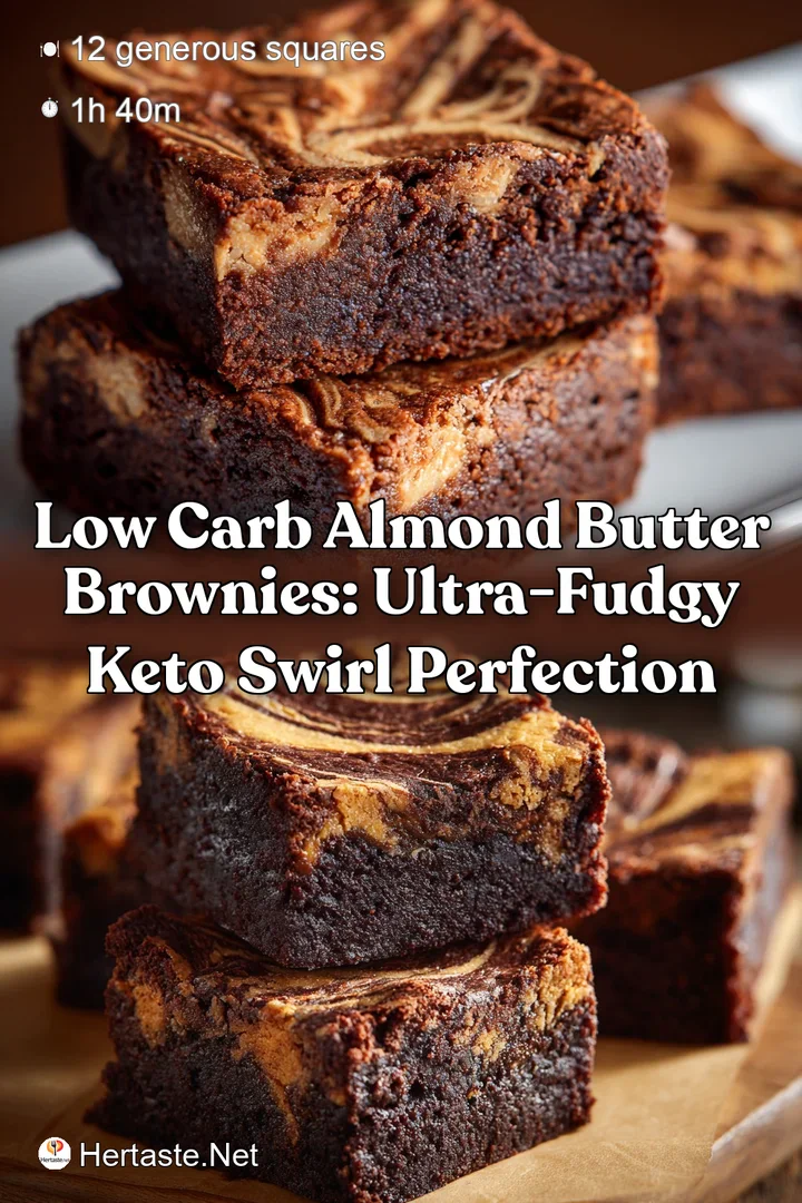 Low Carb Almond Butter Brownies: Ultra-Fudgy Keto Swirl Perfection