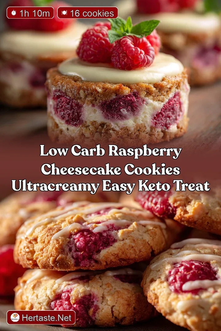 Low Carb Raspberry Cheesecake Cookies UltraCreamy Easy Keto Treat