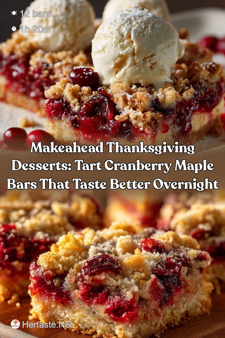 MakeAhead Thanksgiving Desserts: Tart Cranberry Maple Bars That Taste Better Overnight