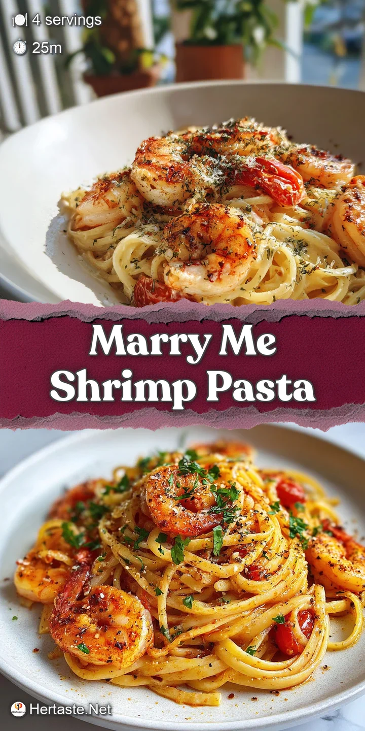 Close-up shot of glossy, creamy pasta strands clinging to tender shrimp and chewy sundried tomatoes. An inviting, appetizi...