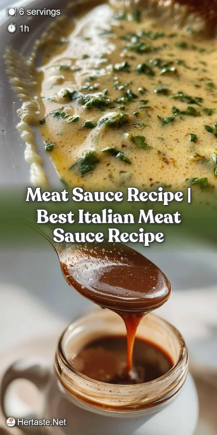 Close-up of intensely flavored meat sauce: ground beef, crushed tomatoes, fragrant herbs create a hearty Italian classic.