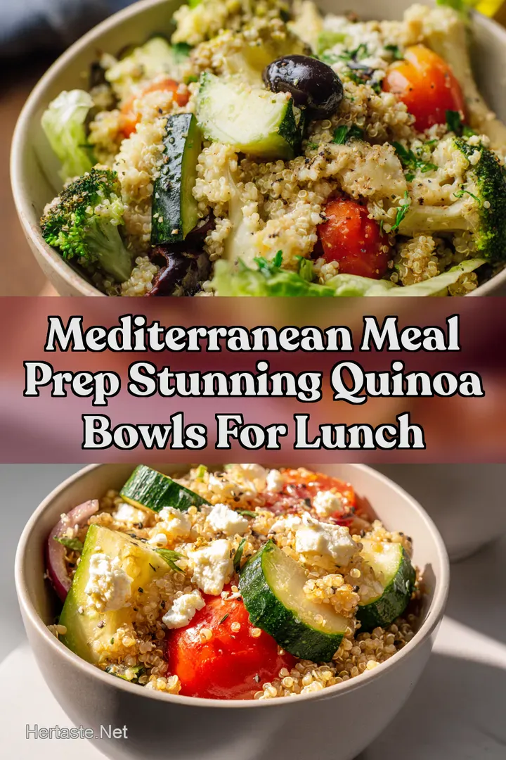 Mediterranean Meal Prep Stunning Quinoa Bowls for Lunch
