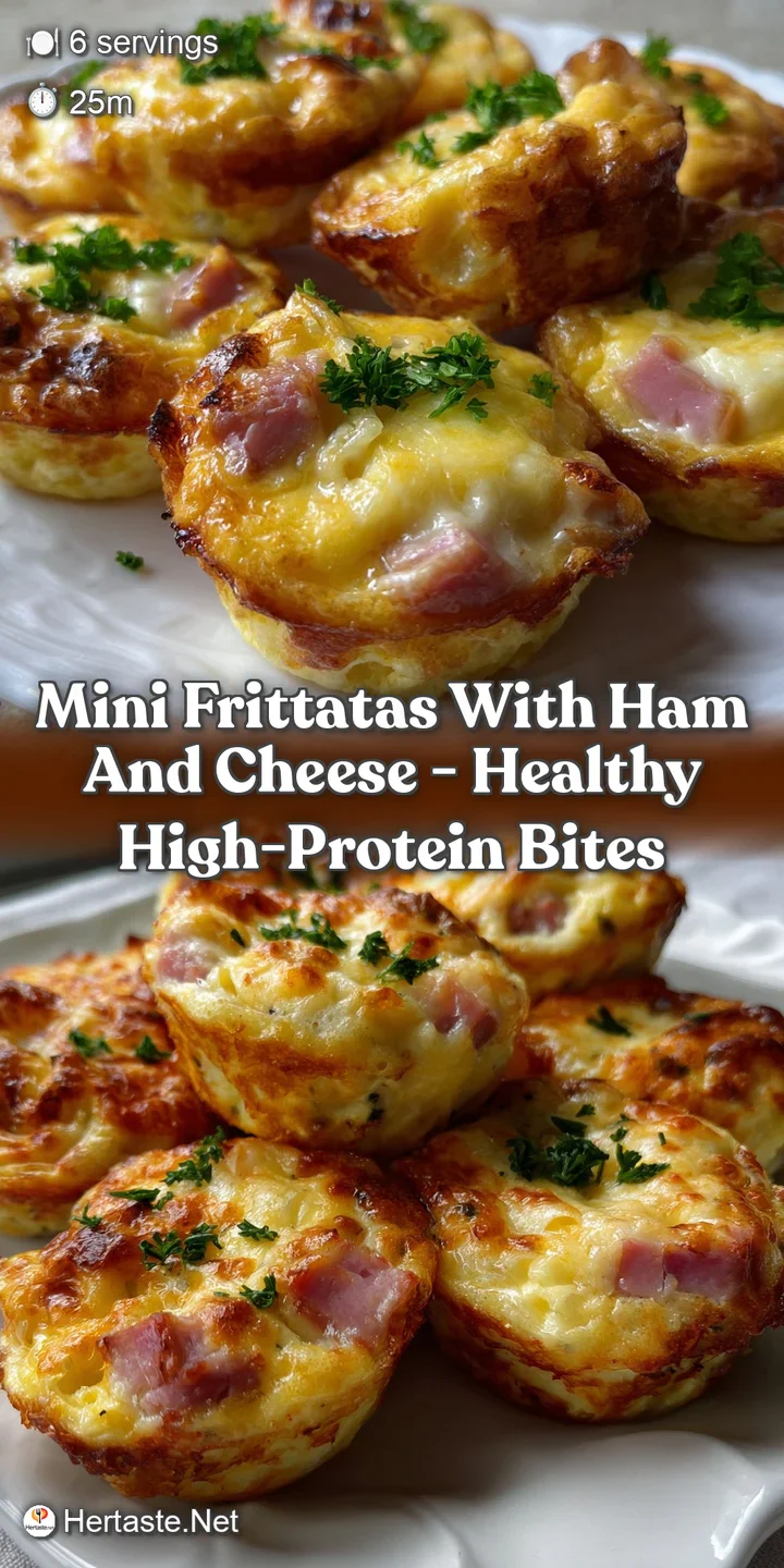 Mini Frittatas with Ham and Cheese - Healthy High-Protein Bites