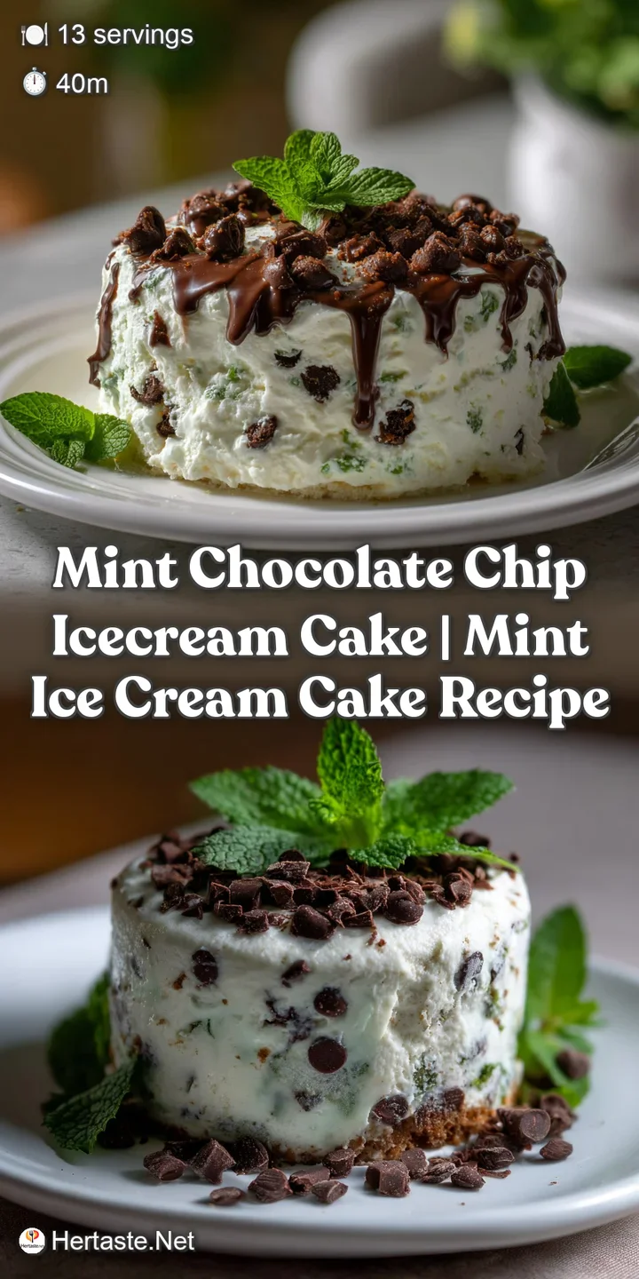 Mint Chocolate Chip IceCream Cake | Mint Ice Cream Cake Recipe