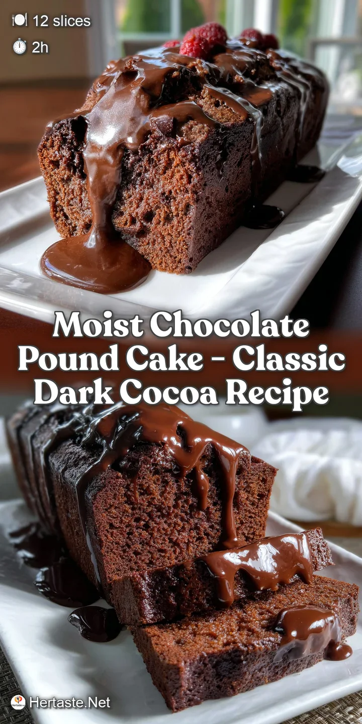 Moist Chocolate Pound Cake - Classic Dark Cocoa Recipe