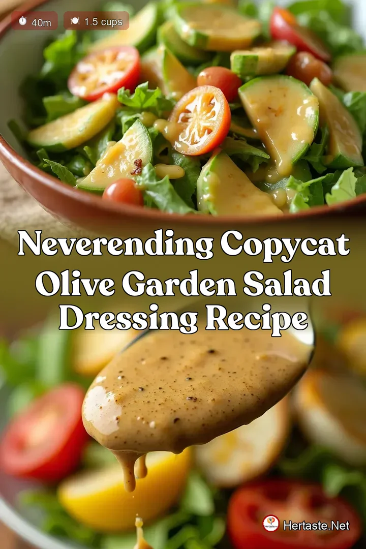 NeverEnding Copycat Olive Garden Salad Dressing Recipe