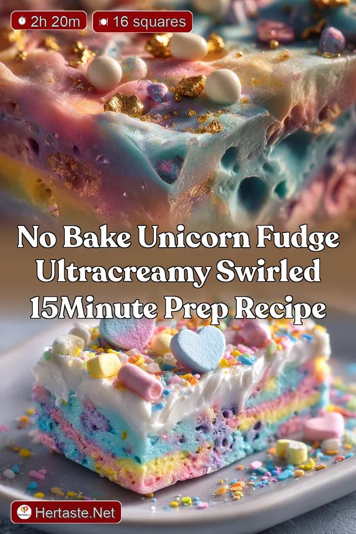 No Bake Unicorn Fudge UltraCreamy Swirled 15Minute Prep Recipe