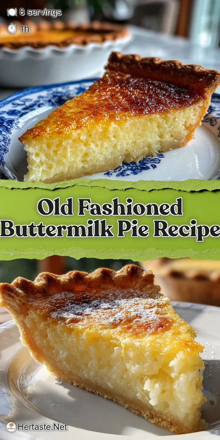 Close-up of a buttery buttermilk pie, highlighting the smooth custard filling and golden-brown, slightly caramelized crust...
