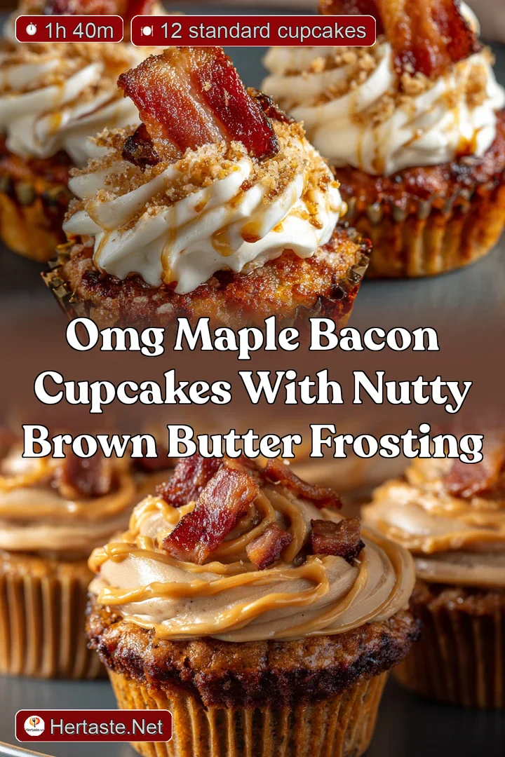 OMG Maple Bacon Cupcakes with Nutty Brown Butter Frosting