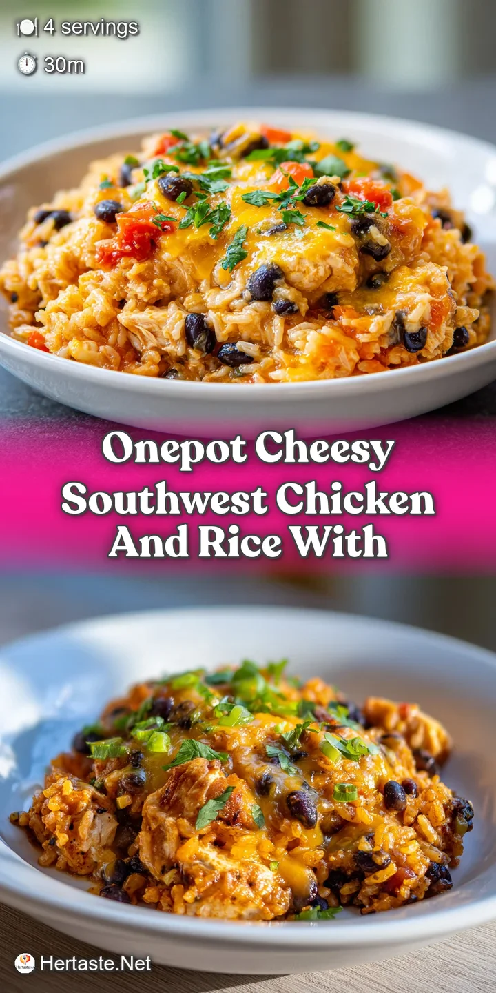 Close-up shows steaming cheesy rice with juicy chicken pieces, corn and beans. Creamy, decadent and ready to be devoured!