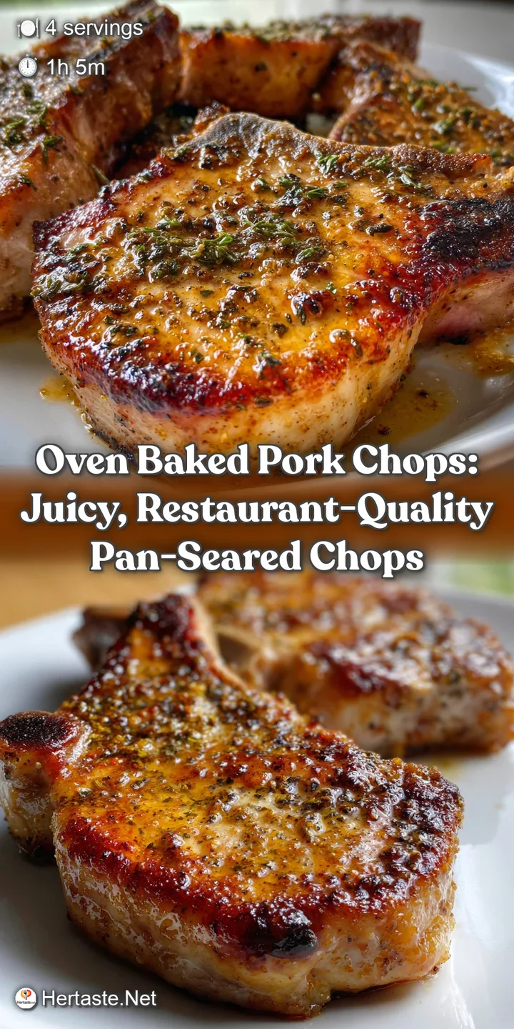 Oven Baked Pork Chops: Juicy Restaurant-Quality Pan-Seared Chops
