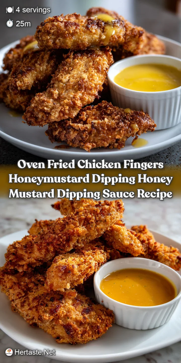 Oven Fried Chicken Fingers HoneyMustard Dipping Honey Mustard Dipping Sauce Recipe