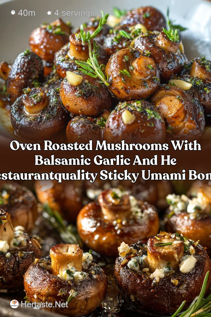 Oven Roasted Mushrooms with Balsamic Garlic and He RestaurantQuality Sticky Umami Bomb