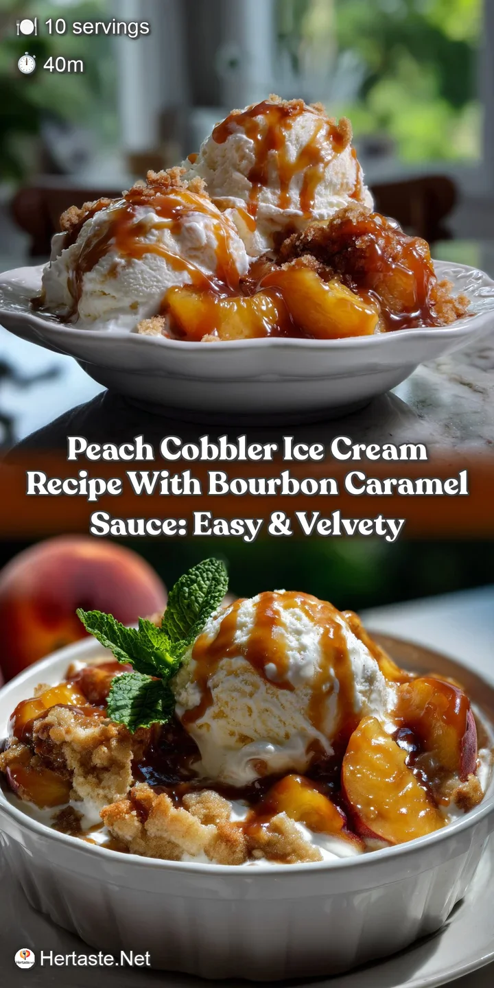 Close-up of ice cream with a velvety texture, showcasing ribbons of peach and rich caramel. A perfect summer treat.