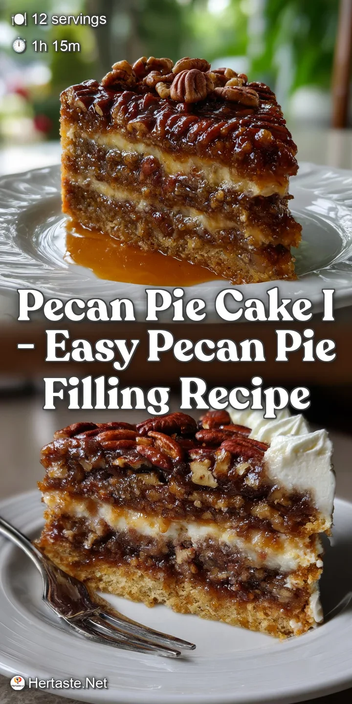 Pecan Pie Cake I - Easy Pecan Pie Filling Recipe