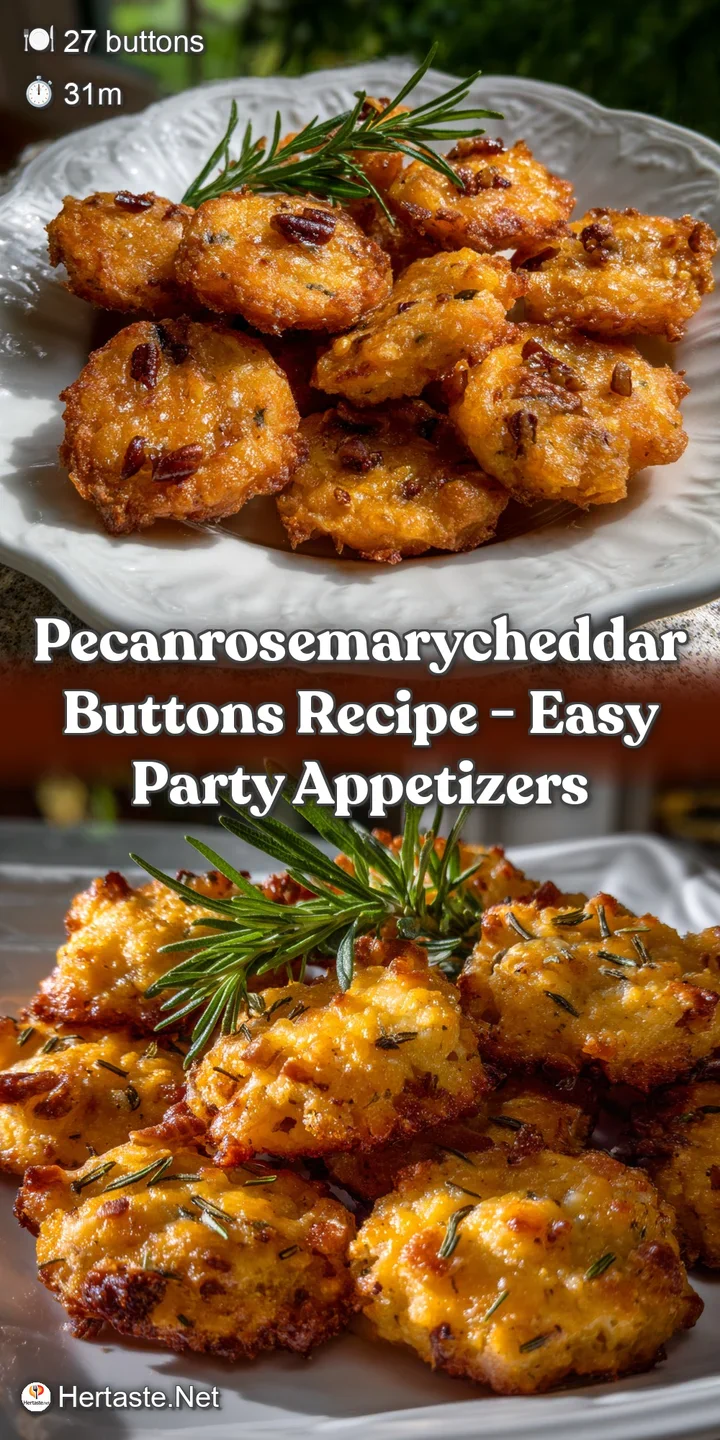 PecanRosemaryCheddar Buttons Recipe - Easy Party Appetizers