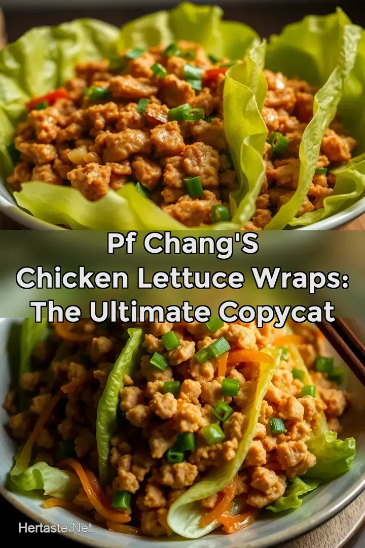 Pf Chang s Chicken Lettuce Wraps: The Ultimate Copycat