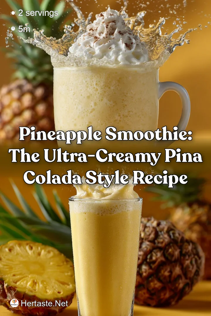 Pineapple Smoothie: The Ultra-Creamy Pina Colada Style Recipe