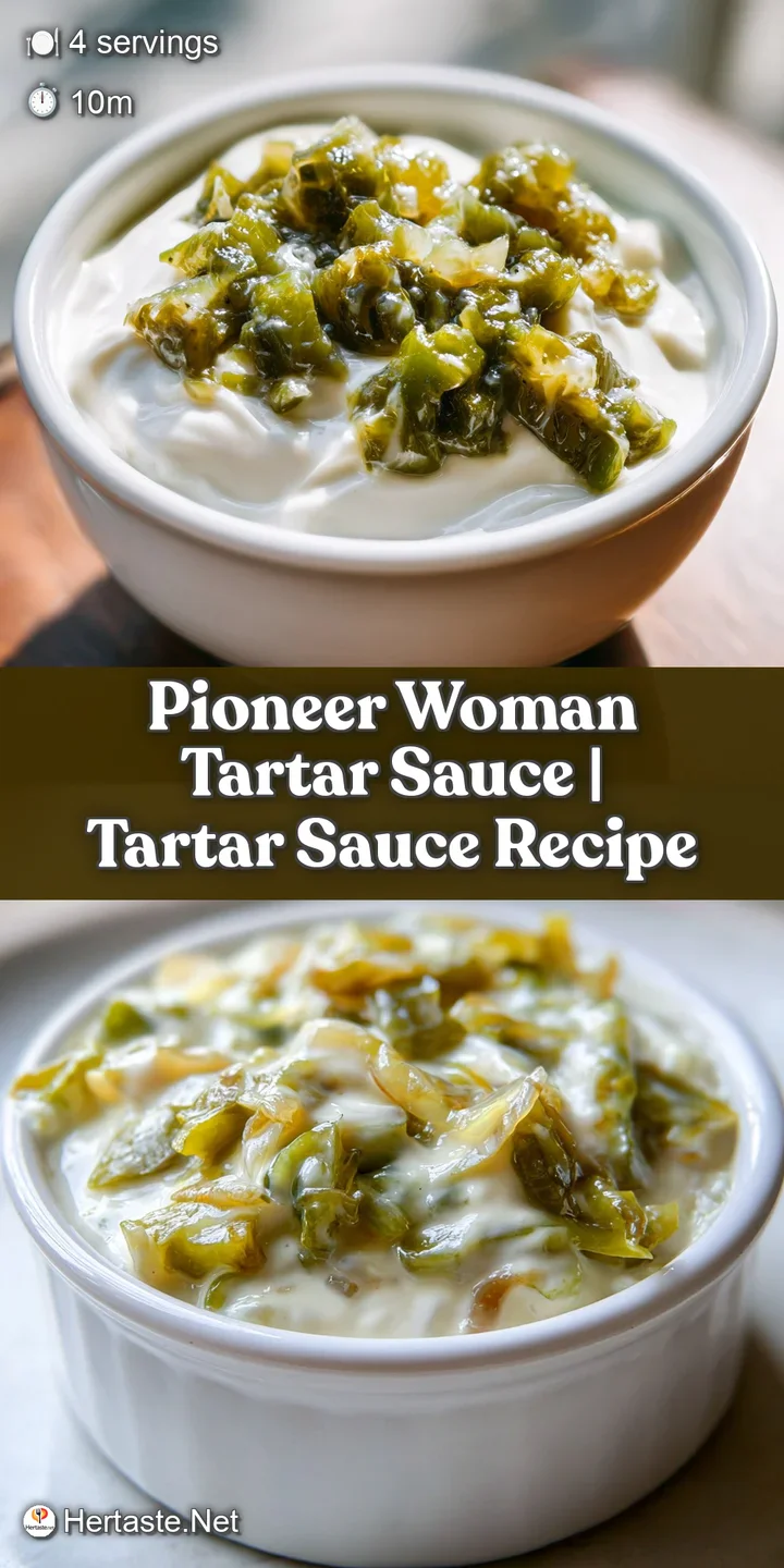 Macro shot of creamy white sauce showing chunky bits of dill pickles and capers with a rich, glossy texture.