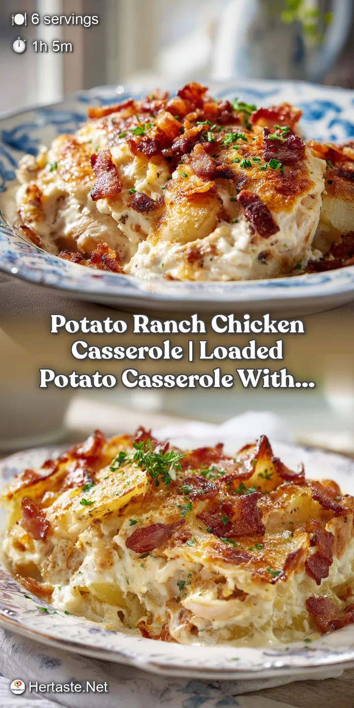 Extreme close-up of gooey melted cheese stretching over tender chicken and creamy sliced potatoes in a bake