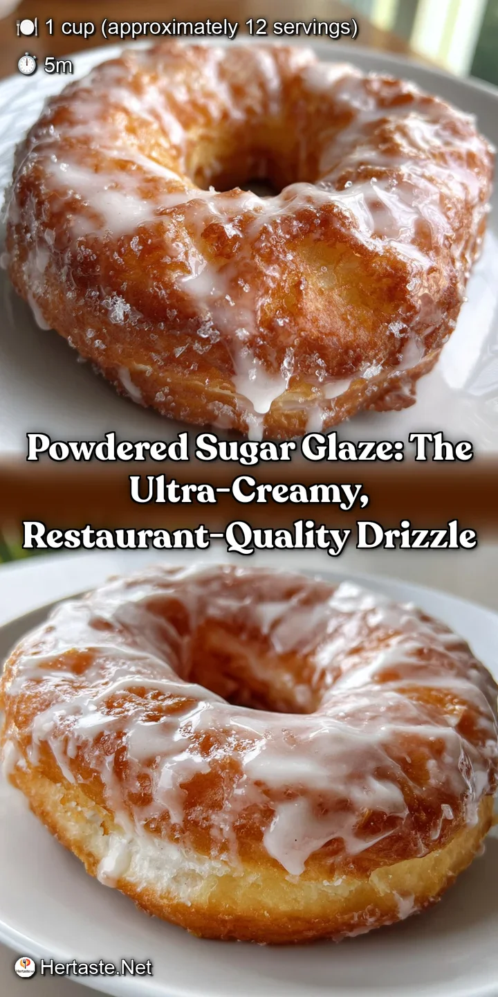 Powdered Sugar Glaze: The Ultra-Creamy Restaurant-Quality Drizzle