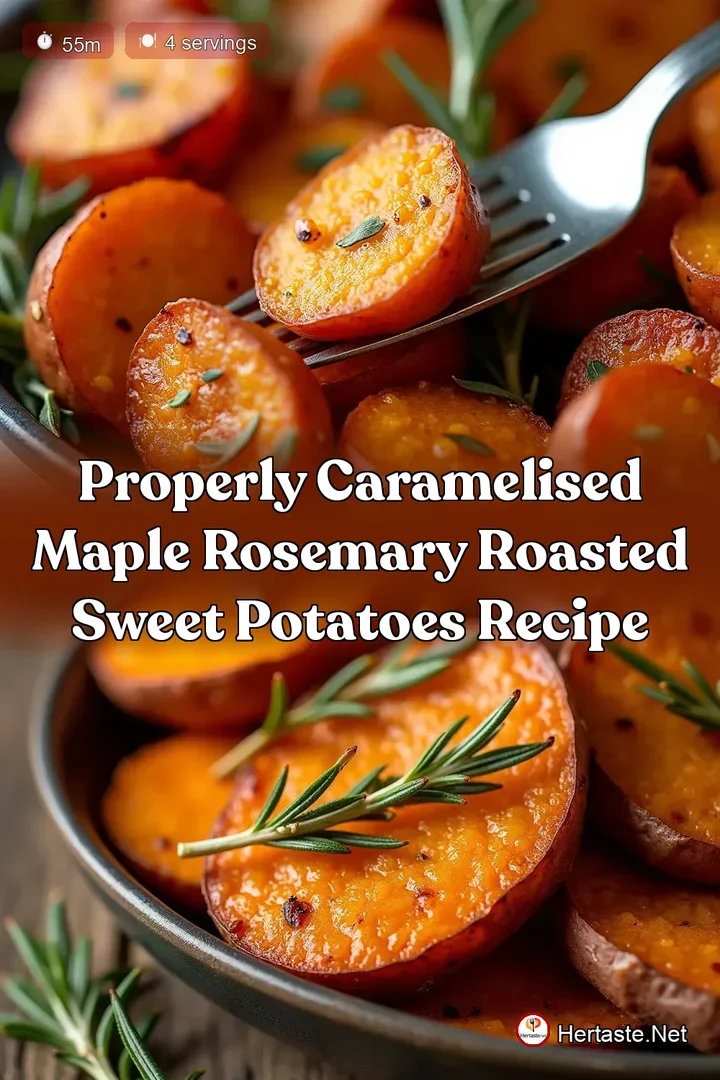 Properly Caramelised Maple Rosemary Roasted Sweet Potatoes Recipe