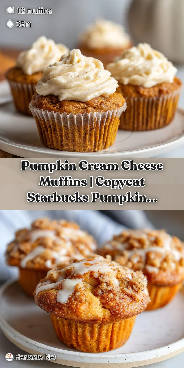 Close-up of a plump pumpkin muffin with a tender crumb and a decadent, smooth cream cheese swirl.