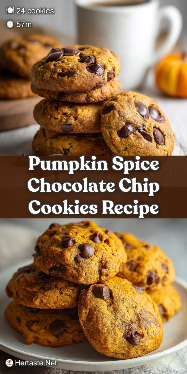 Close-up of a soft pumpkin spice cookie, oozing with melted chocolate. Tempting texture and rich, comforting fall colors.